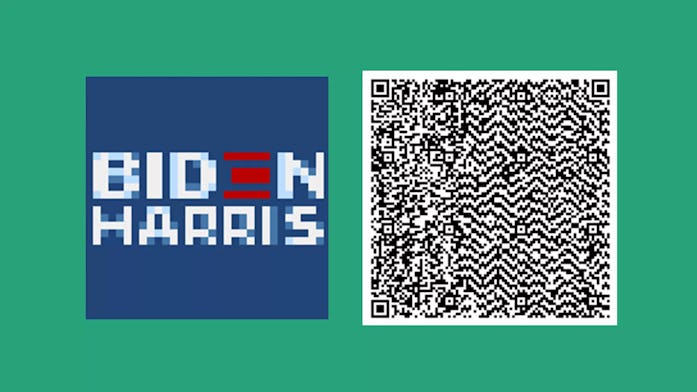 QR code for the Biden-Harris sign.