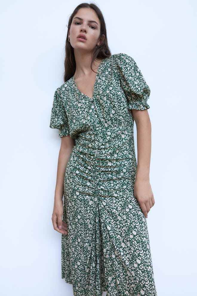 Zara Midi Floral Print Dress