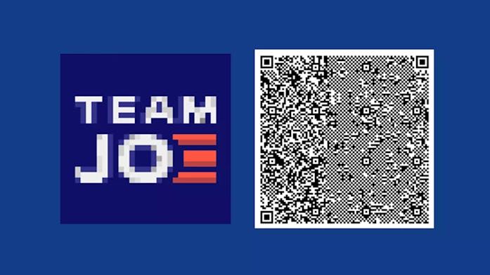 QR code for the Team Joe sign.