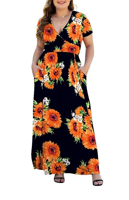 HAOMEILI Plus Size Maxi Dress
