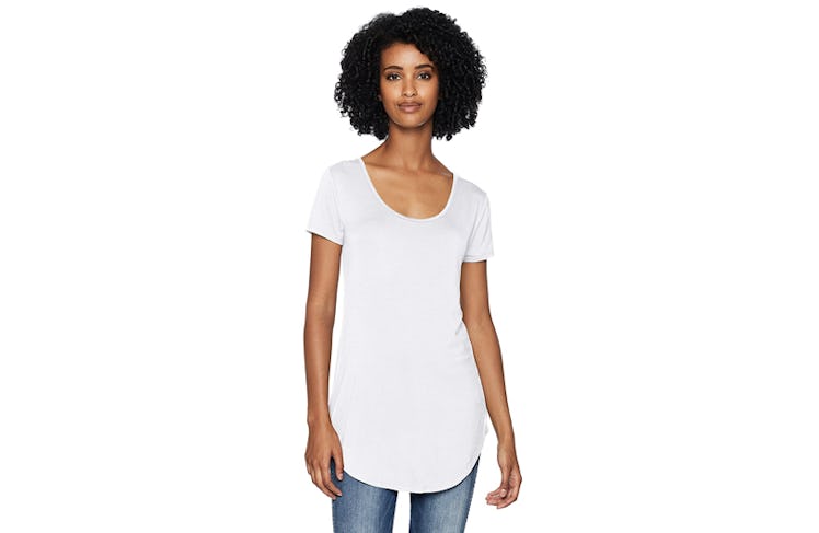 Daily Ritual Women's Jersey Short-Sleeve Scoop-Neck Longline T-Shirt