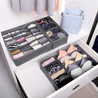 SONGMICS Underwear Drawer Organisers (4-Pack)