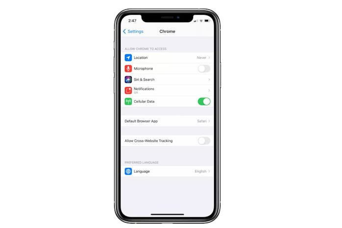 iOS 14 allows users to change their default web browser.