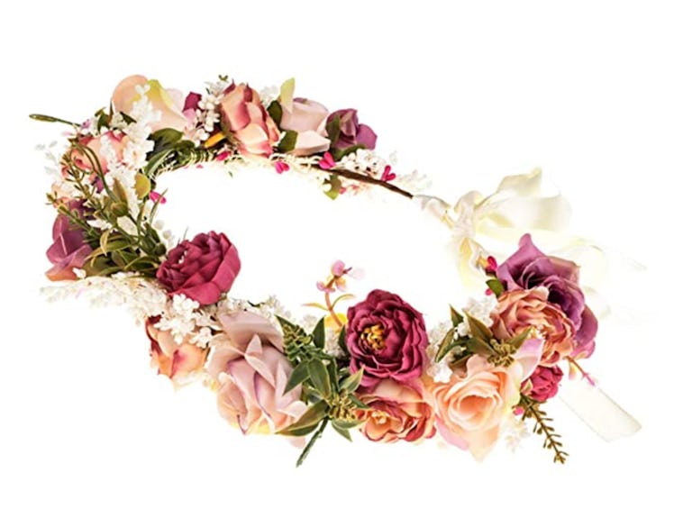 Eralove Women Rose Flower Headband Floral Crown Garland Halo