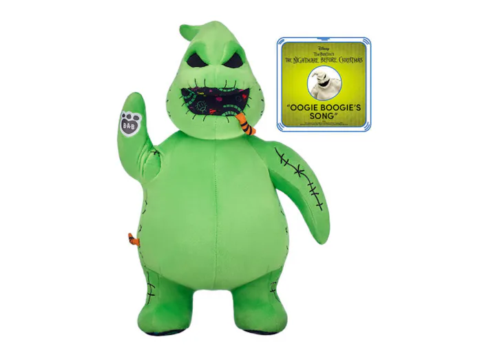 The Oogie Boogie bear is available exclusively online on the Build-A-Bear website.