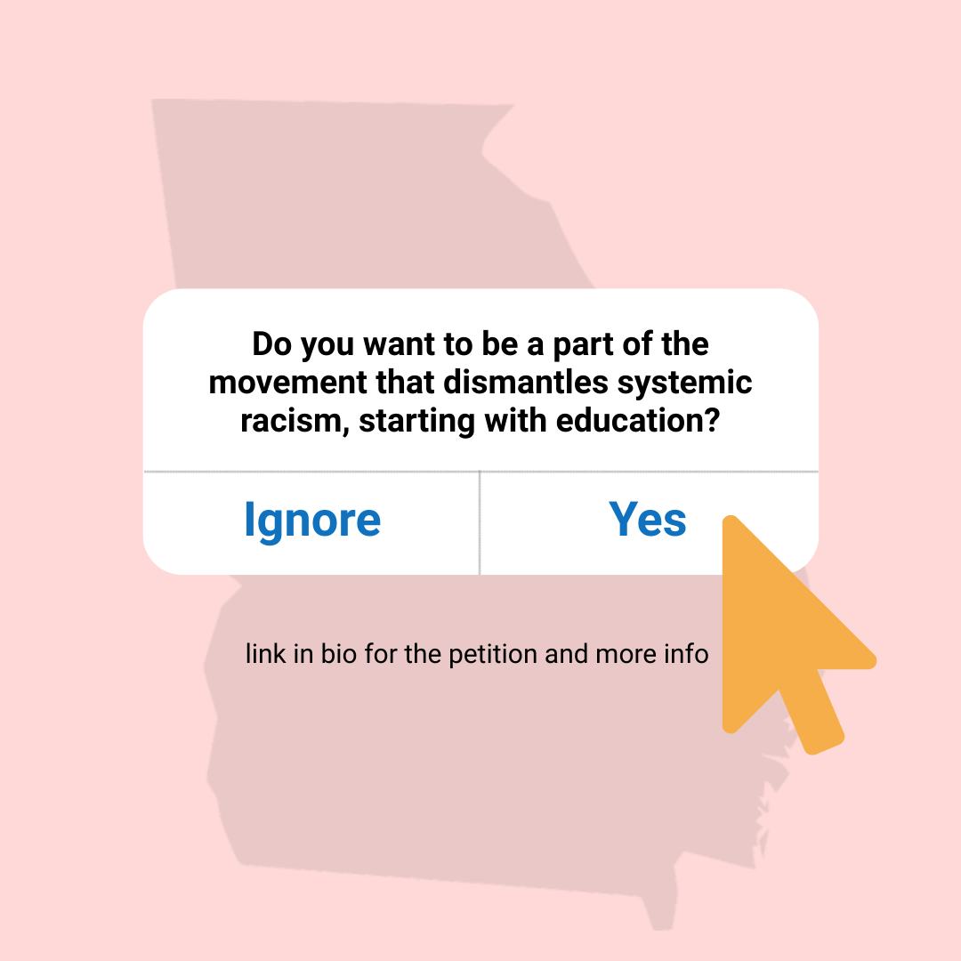 A notification on an iPhone about being a part of the movement that dismantles systemic racism, star...