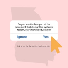 A notification on an iPhone about being a part of the movement that dismantles systemic racism, star...