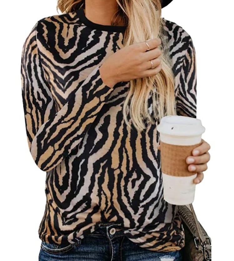 Barlver Women's Animal Print Top