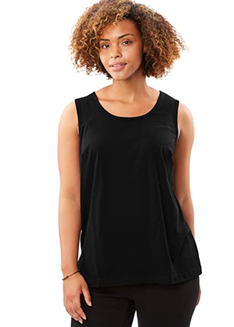 Woman Within Scoop-Neck Tank Top