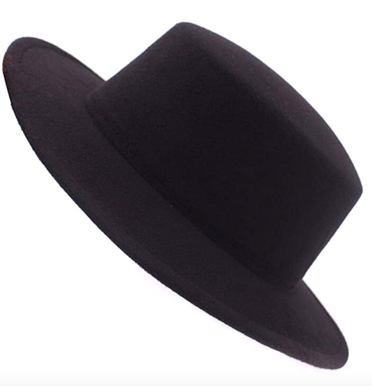 ASTRQLE Fashion Classic Black Wool Blend Fedora Hat