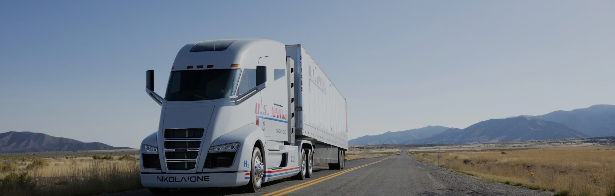 The Nikola One hydrogen semi-truck. 