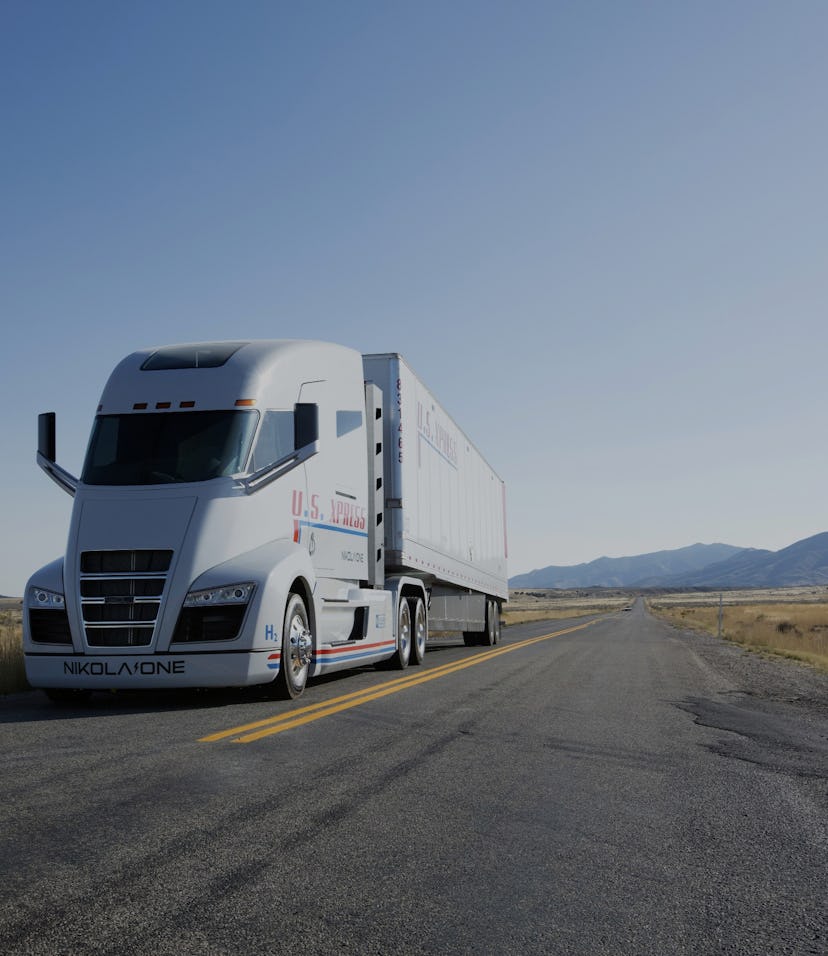 The Nikola One hydrogen semi-truck.
