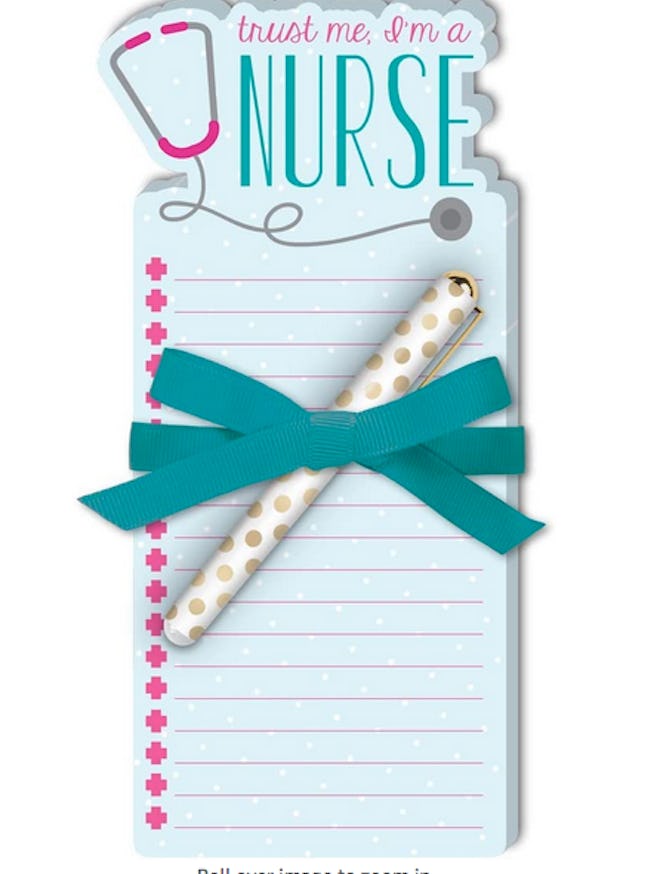 Lady Jayne Nurse Stethoscope Die-Cut Note Pad with Pen