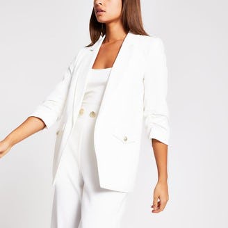 river island white blazer dress