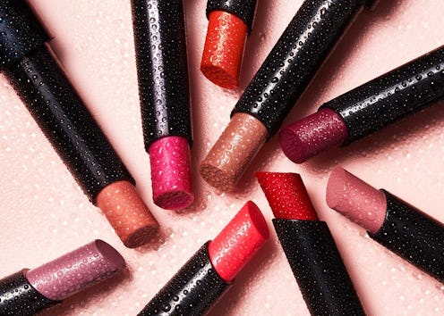 Deck Of Scarlet Threeway Solid Lip Oil Review: multiple shades for campaign photo.