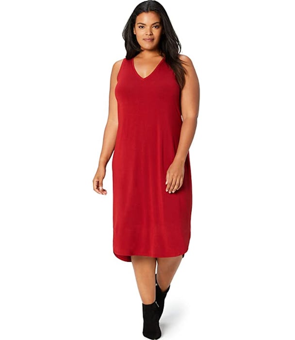 Daily Ritual Women's Plus Size Jersey Sleeveless V-Neck Dress
