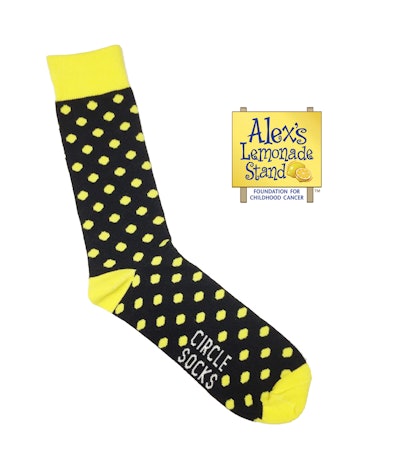 Black & Yellow Alex's Lemonade Stand Foundation Socks