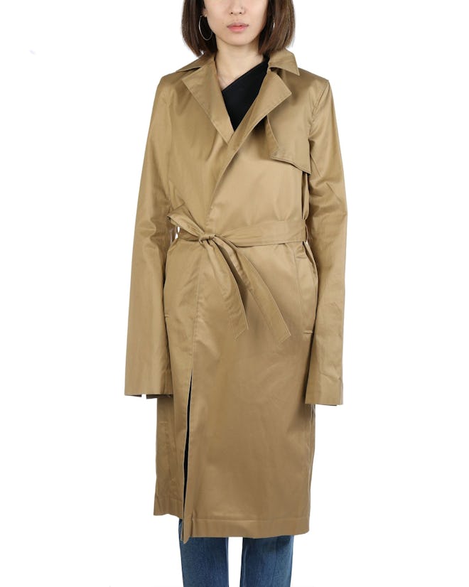 Beige Belted Trench Coat