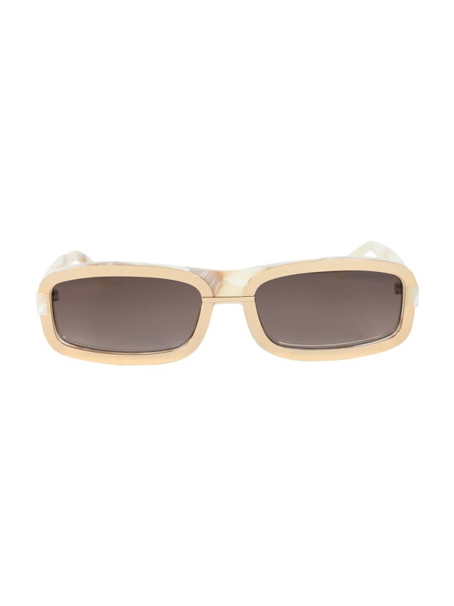 Gold & Brown Y/Project Tortoiseshell Rectangular Sunglasses