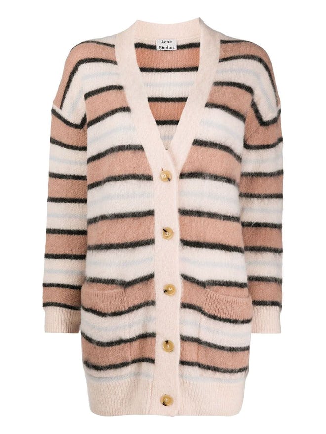 Pink Alpaca Wool Cardigan