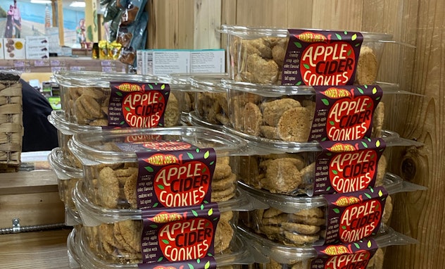 An image of multiple boxes of apple cider cookies.