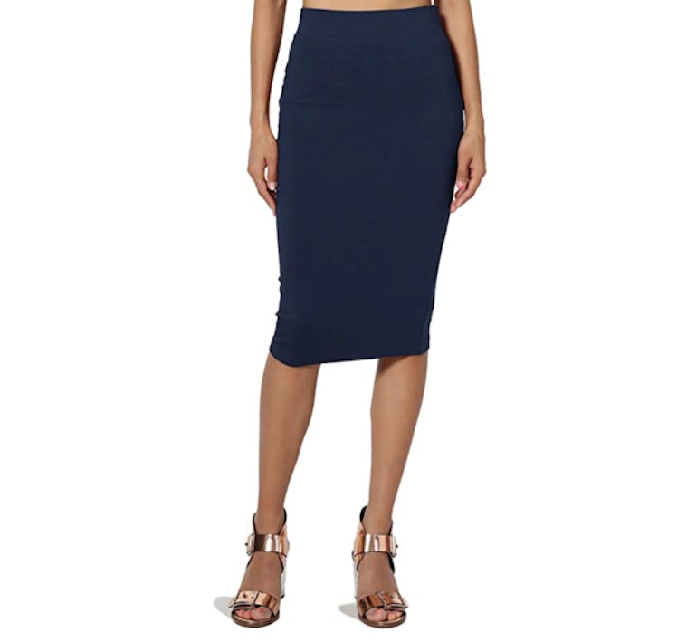 TheMogan Midi Pencil Skirt