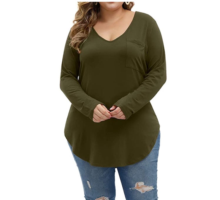 Allegrace Plus Size Long Sleeve Top