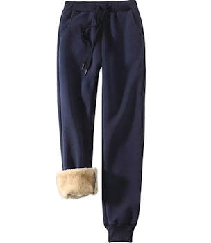 Yeokou Women's Sherpa Lined Athletic Sweatpants