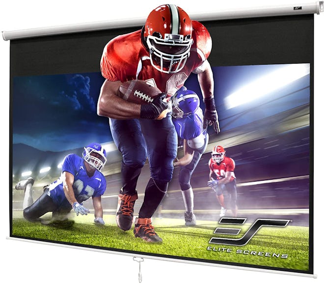 Elite Screens 100-Inch Manual Pull-Down Projector Screen