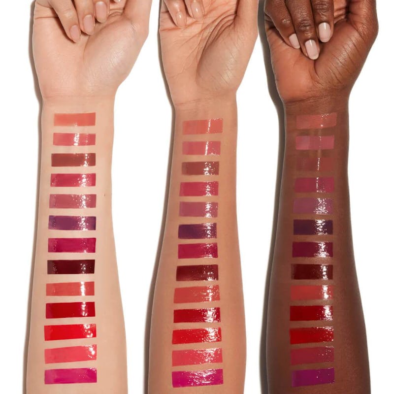 Deck Of Scarlet Threeway Solid Lip Oil Review: All 13 shades swatches on models' skin.
