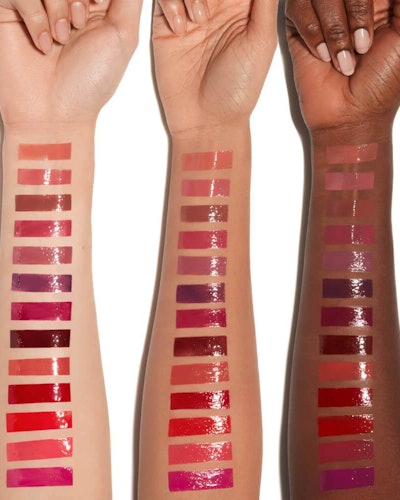 Deck Of Scarlet Threeway Solid Lip Oil Review: All 13 shades swatches on models' skin.
