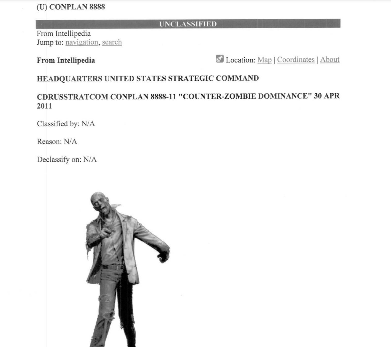 Here's the Pentagon's very real zombie outbreak contingency plan