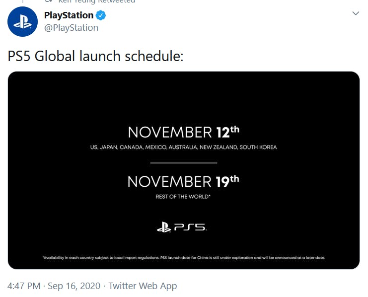 PlayStation 5 Launches November 12 For $399. Here's Everything We Know.