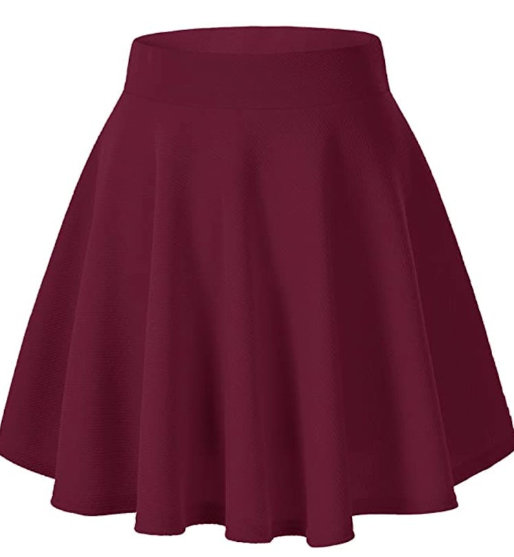 Urban CoCo Wine Red Skater Skirt