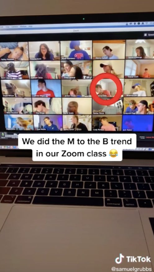 A TikTok video shows a Zoom prank on a teacher.