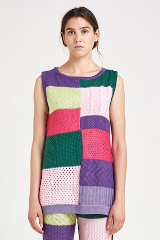 Totó Knitted Patchwork Top