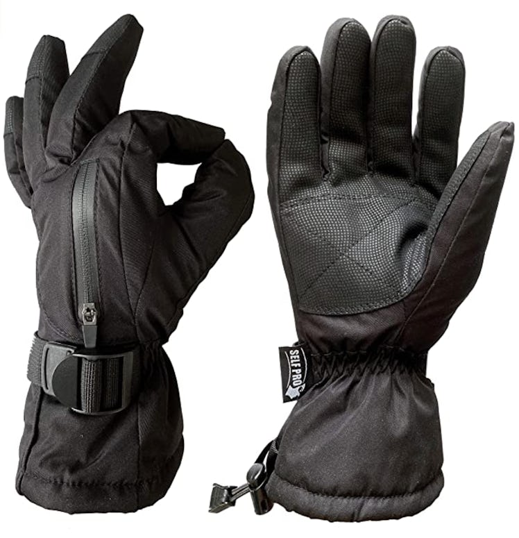 Self Pro 3M Thinsulate Black Gauntlet Gloves