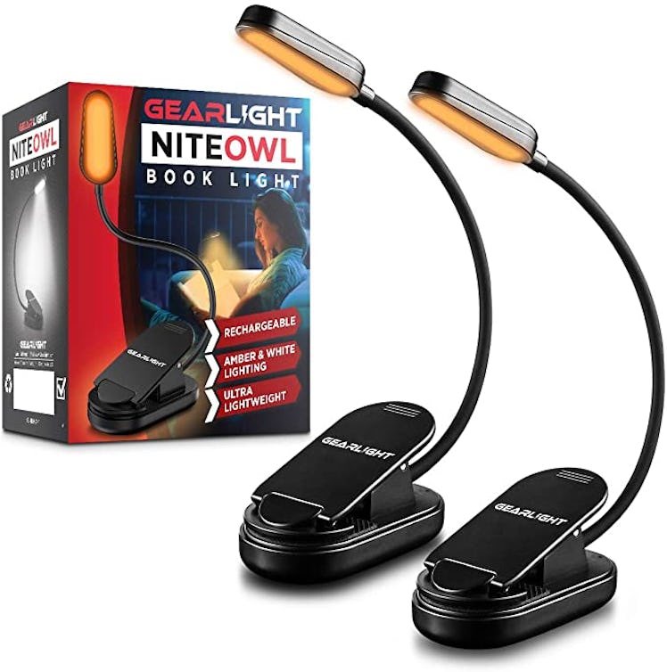 GearLight NiteOwl Rechargeable Book Light (2-Pack)