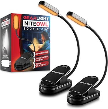 GearLight NiteOwl Rechargeable Book Light (2-Pack)
