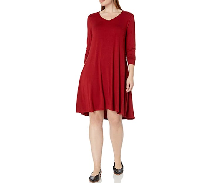 Daily Ritual Long-Sleeve V-Neck Dress