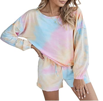 PRETTYGARDEN Women’s Tie Dye Tops With Shorts Lounge Set