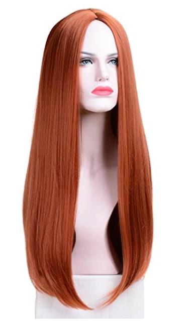 BERON 26'' Long Straight Dark Orange Wig