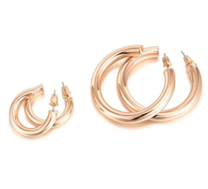 PAVOI 14K Gold Colored Hoop Earrings