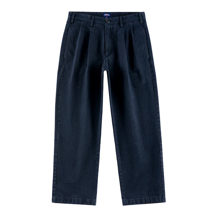 Noah Double Pleat Herringbone Pant