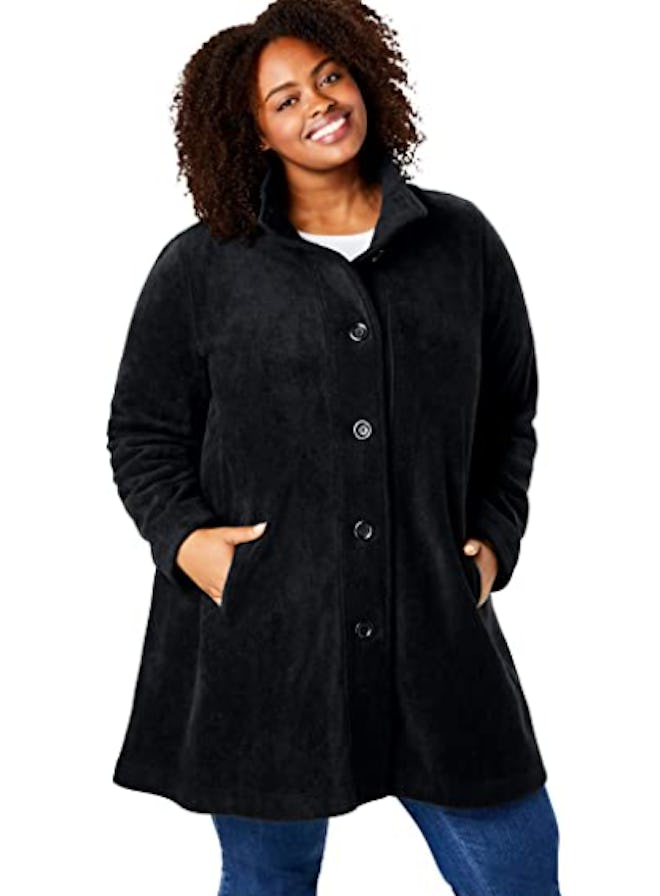 Woman Within Fleece Swing Coat