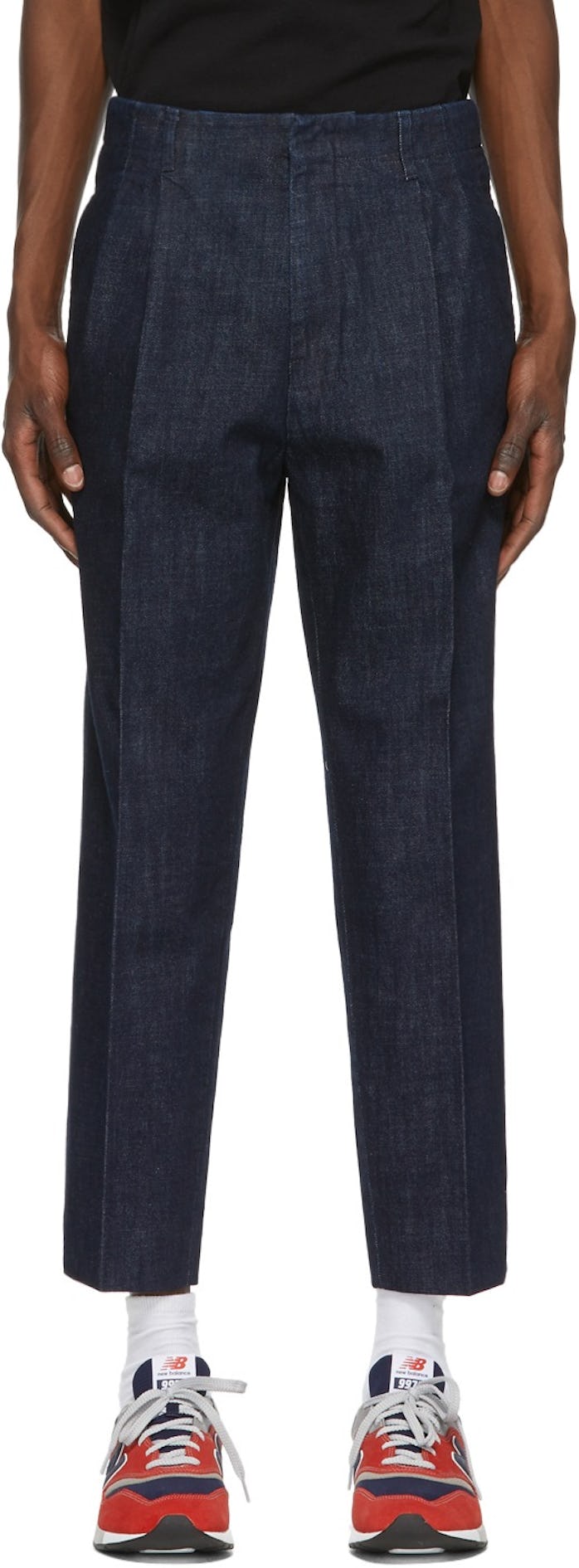 Ami Indigo Pleated Trousers