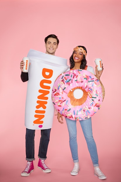 These 2020 Spirit Halloween Dunkin' Costumes feature a Strawberry Frosted Sprinkles Donut.