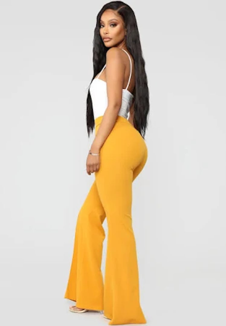 Victoria High Waisted Flare - Mustard
