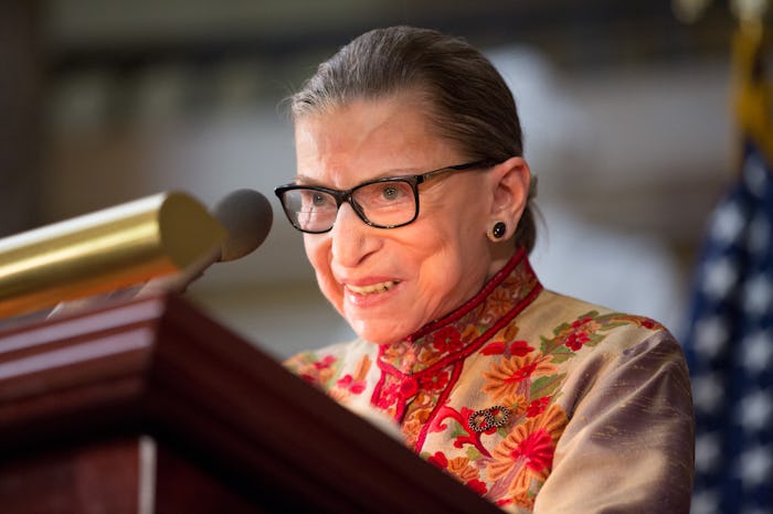 U.S. Supreme Court Justice Ruth Bader Ginsburg speaks at an annual Women's History Month reception ...
