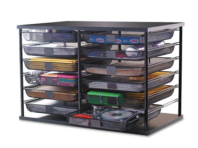 12-Compartment Organizer with Mesh Drawers